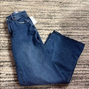 Good American Dark Blue Straight Leg Jeans